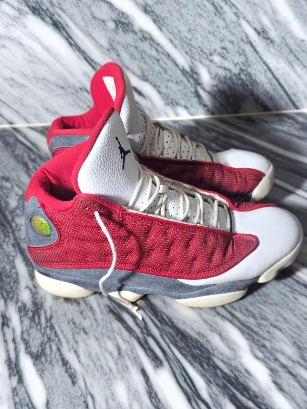 Air Jordan 13 Retro Red and White Sneakers